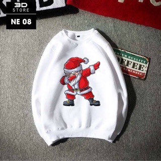Áo sweater nam nữ ông già noel vui nhộn có bigsize vải nỉ bông dày mịn