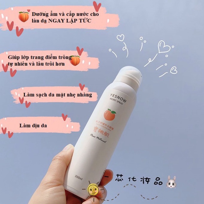 DE lép khoáng Đào CẤP NƯỚC, dưỡng ẩm, SÁNG DA YESNOW - [ 200ml] 8 AO27 | BigBuy360 - bigbuy360.vn
