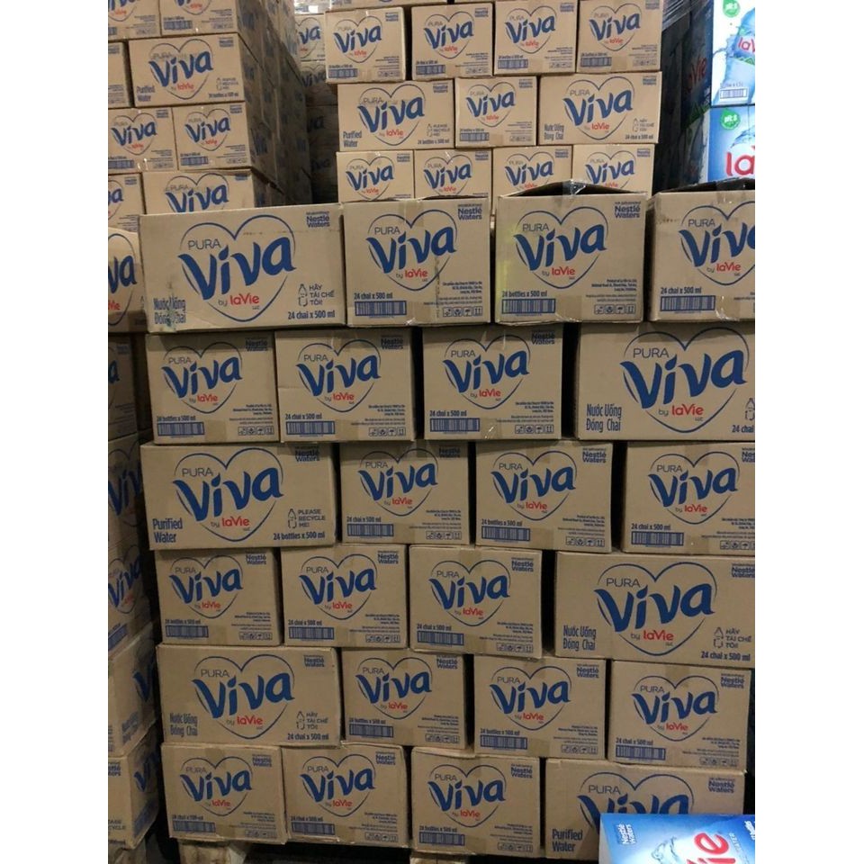 Thùng 24 chai nước uống tinh khiết Lavie ViVa 500ml