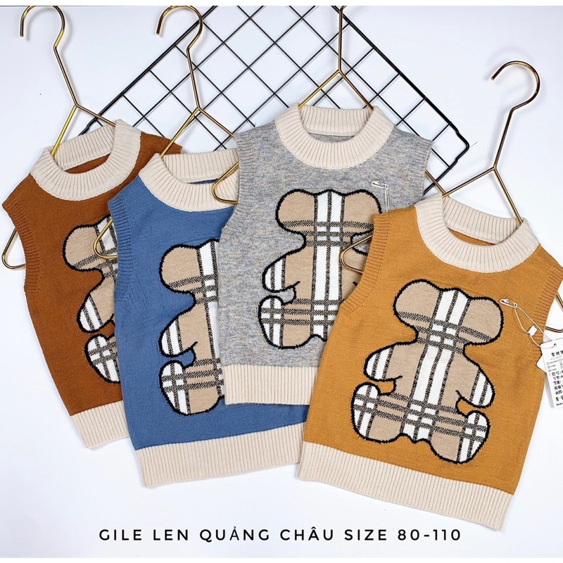 Áo gile len Quảng Châu mềm mịn cho bé trai