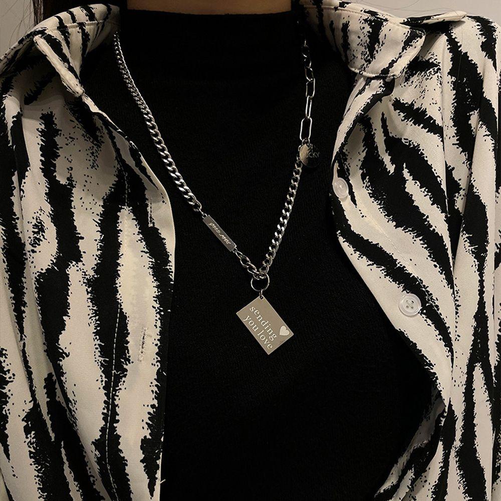 AROMA Vòng cổ Choker Đơn Giản Phong Cách Punk Hip Hop Cá Tính Cho Nam Và Nữ