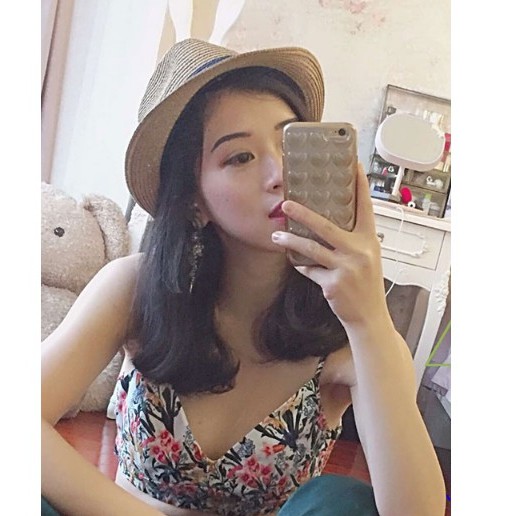 nón phớt, mũ phớt đai cói vành nhỏ phong cách