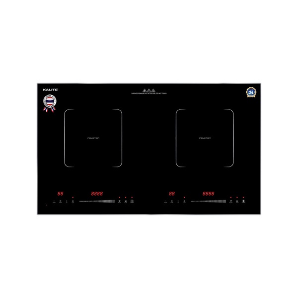 Bếp điện từ đôi KALITE KL 3800 tiết kiệm điện năng - Mặt kính phủ Ceramic chịu lực, chống trầy xước, dễ lau chùi