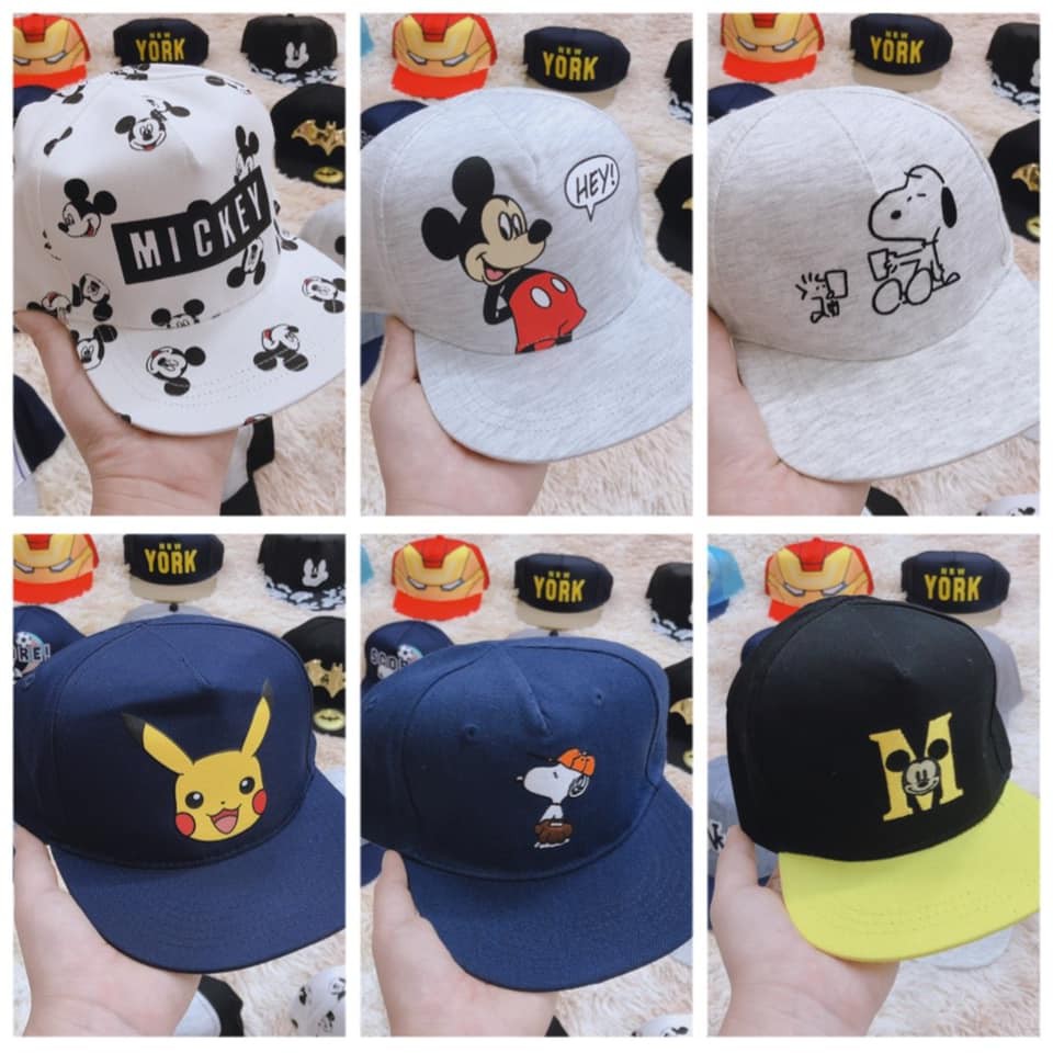 Mũ HM trắng mickey đen ❤️ FREESHIP ❤️ Mũ HM trắng mickey đen cho bé