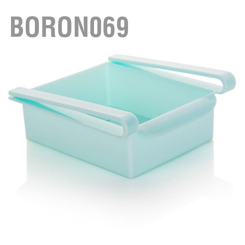 Boron069 3 cái Loại ngăn kéo có thể thu vào Tủ lạnh Hộp bảo quản Thực phẩm tươi Giữ gìn tổ chức đã phân loại Giỏ đựng tủ Giá giữ kệ Thùng bằng nhựa