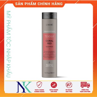 Dầu gội dưỡng màu tóc nhuộm (màu đỏ) lakme teknia coral red 300ml
