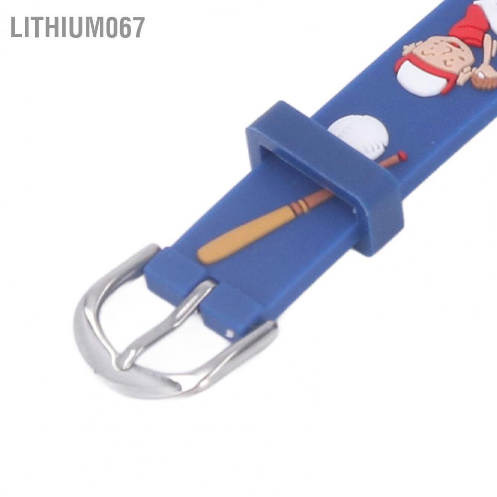 Lithium067 Phim Hoạt Hình 3D Trẻ Em Xem Cậu Bé Bóng Chày Dễ Thương Vảy Số Rõ Ràng Đồ Chơi Đồng Hồ cho Từ 3 đến 8 Tuổi Cho Trai