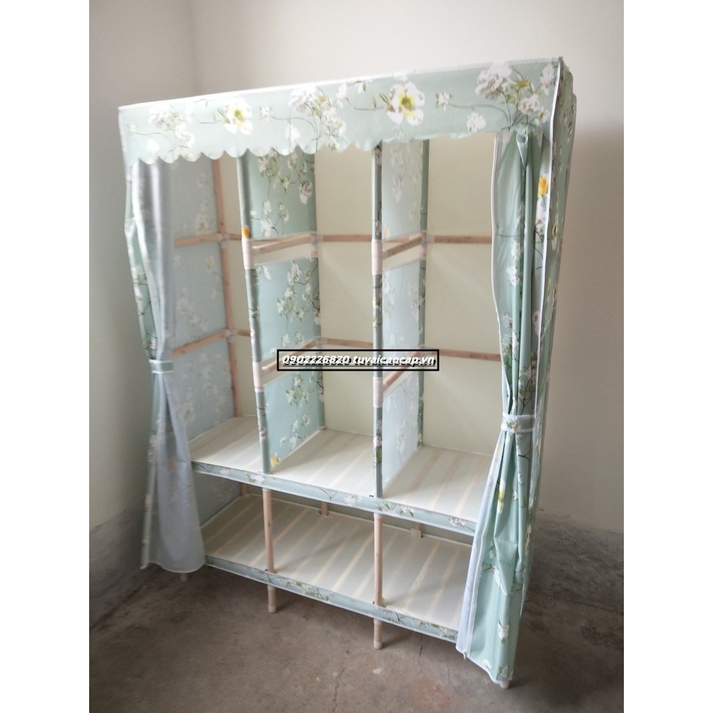 TỦ VẢI 3 BUỒNG LOẠI 1 CÓ LÓT VẢI SIÊU BỀN