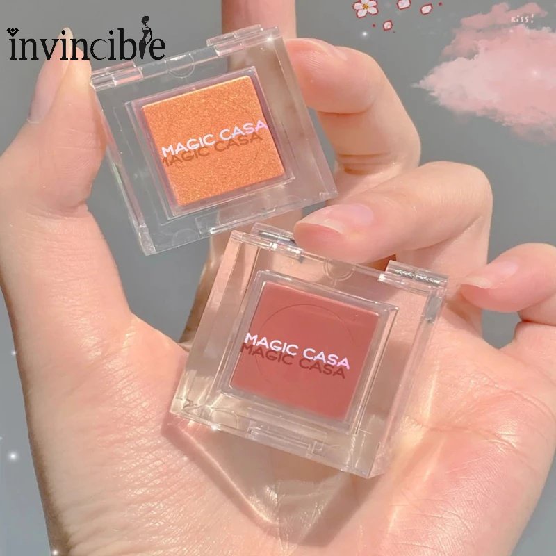 Phấn Má Hồng 2 Trong 1 Ánh Ngọc Trai / Gừng Độ Bóng Cao Tạo Khối Trang Điểm Mặt