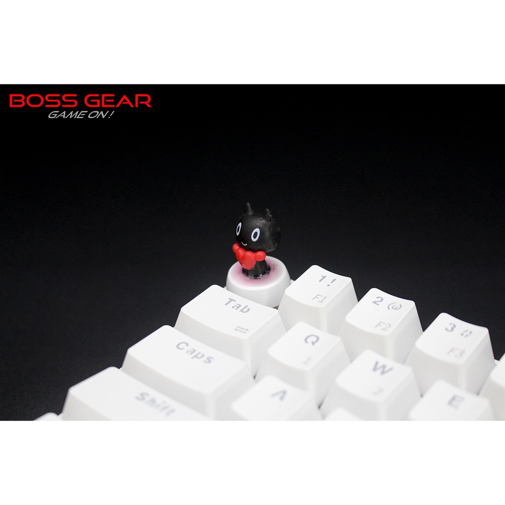 Keycap lẻ hình Mèo cặp cute ôm trái tim siêu dễ thương (Keycap Artisan).