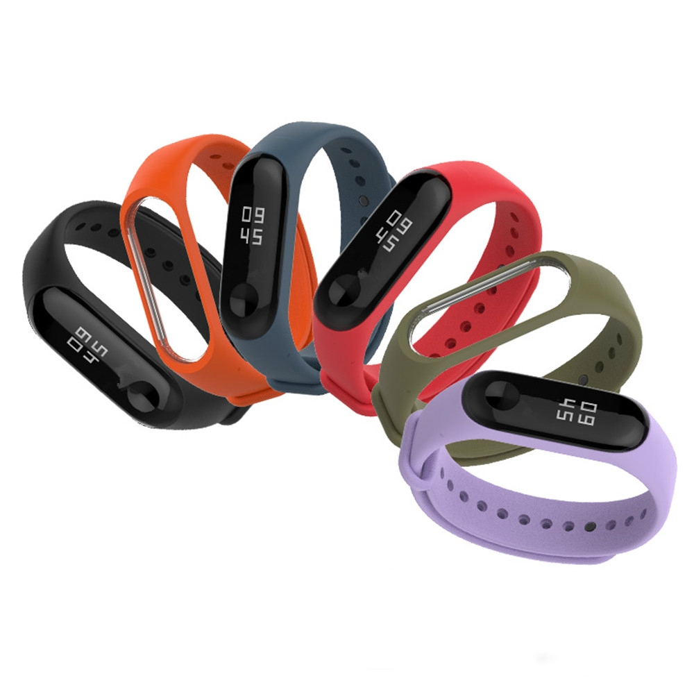Dây đeo đồng hồ silicone thay thế cho xiaomi mi band 3 &amp; 4
