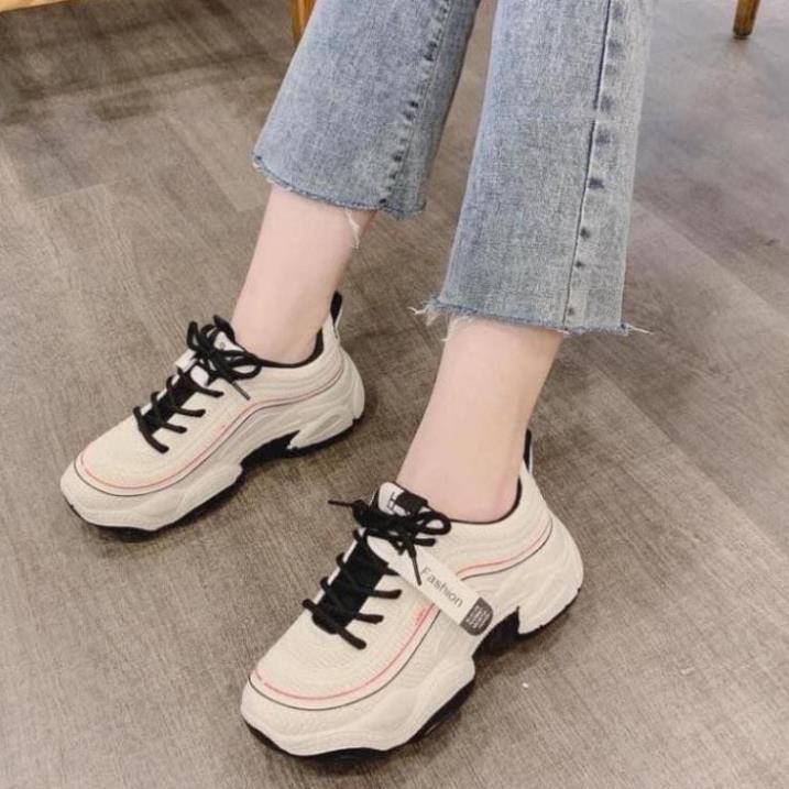 Giày Sneaker Nữ Phong Cách Siêu Ngầu Siêu Cá Tính Kết Hợp Đế Tăng Chiều Cao 5cm (G63)