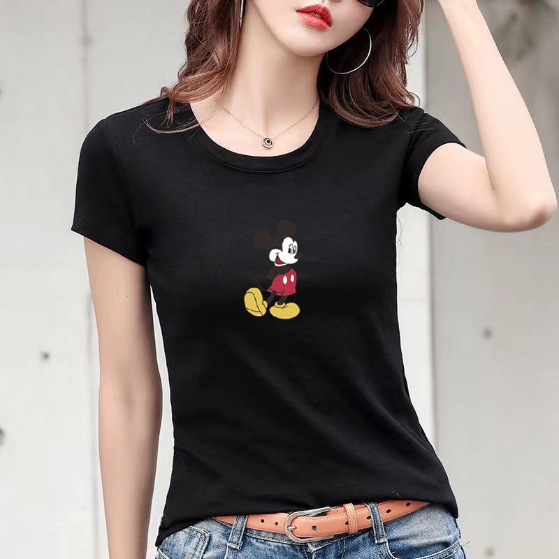 Áo Thun Ngắn Tay Cổ Tròn Dáng Ôm Thời Trang Mùa Hè Dành Cho Nữ