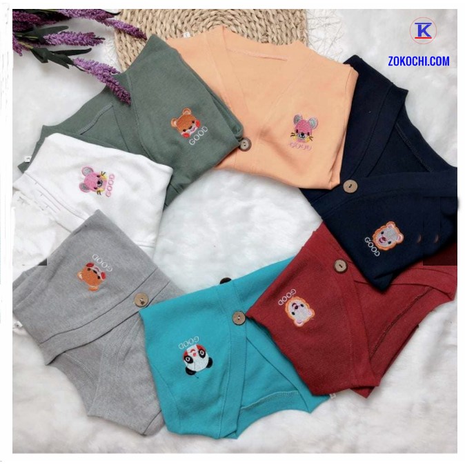 Áo Khoác Cardigan | Áo Len Tăm Mỏng Nhẹ Mẫu Mới Nhất Cho Bé Bé Trai Bé Gái Size Giữ Ấm Trong Tiết Trời Se Lạnh