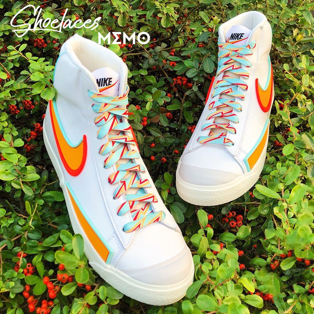 Dây Giày Nike Blazer Mid 77 White Orange -Dây Giày AF1 AJ1 Memo Custom