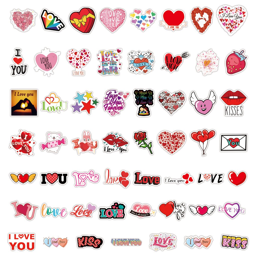 Set 100 / 50 / 25 / 10 Miếng Dán Trang Trí Chống Thấm Nước Họa Tiết Graffiti Độc Đáo