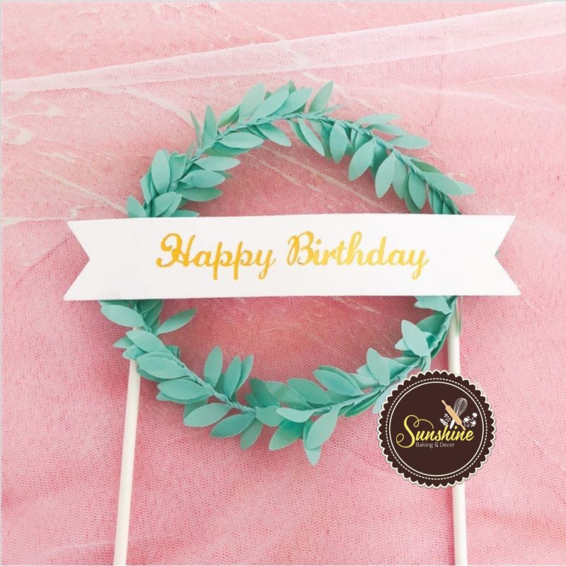 Vòng Nguyệt Quế Trang Trí Bánh Kem Sinh Nhật 20 cm Sunshine