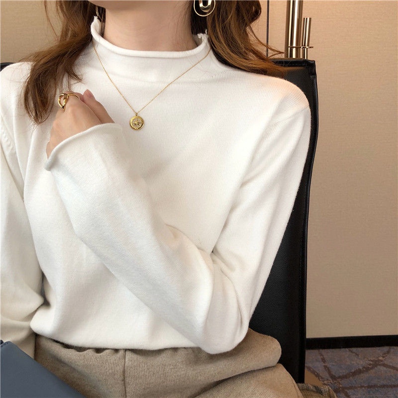 Áo len tay dài cổ lọ thời trang dành cho nữ