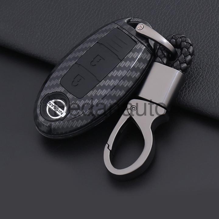 Ỗp chìa khóa carbon xe Nissan Xtrail, Navara loại cao cấp - Kèm Móc Khóa