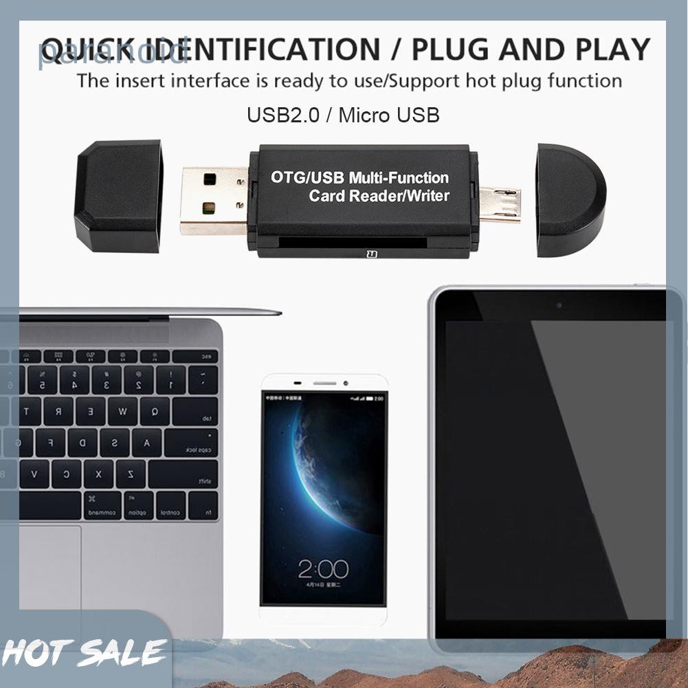 Đầu Đọc Thẻ Nhớ 2 Trong 1 OTG USB 2.0 Micro USB SD TF | BigBuy360 - bigbuy360.vn