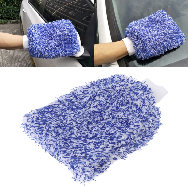 neva* Car Care Glove Plush Soft Microfibre Wash Mitt Microfiber Car Cleaning Detailing