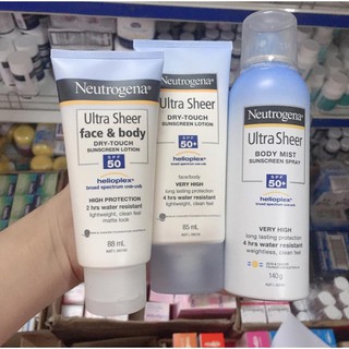 Kem Chống Nắng Neutrogena Ultra Sheer SPF50+