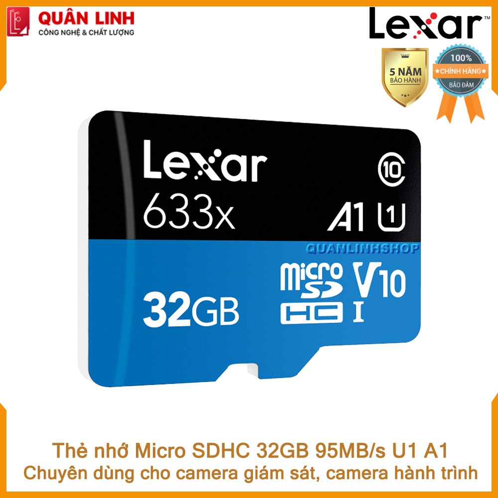 Thẻ nhớ Micro SDHC 32GB A1 UHS-I V10 Lexar | BigBuy360 - bigbuy360.vn