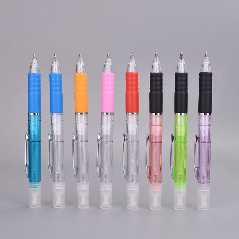 ARIN 10Pcs Spray Pen Portable Refillable Writing Spray Mister Gel Ballpoint Pens Kit