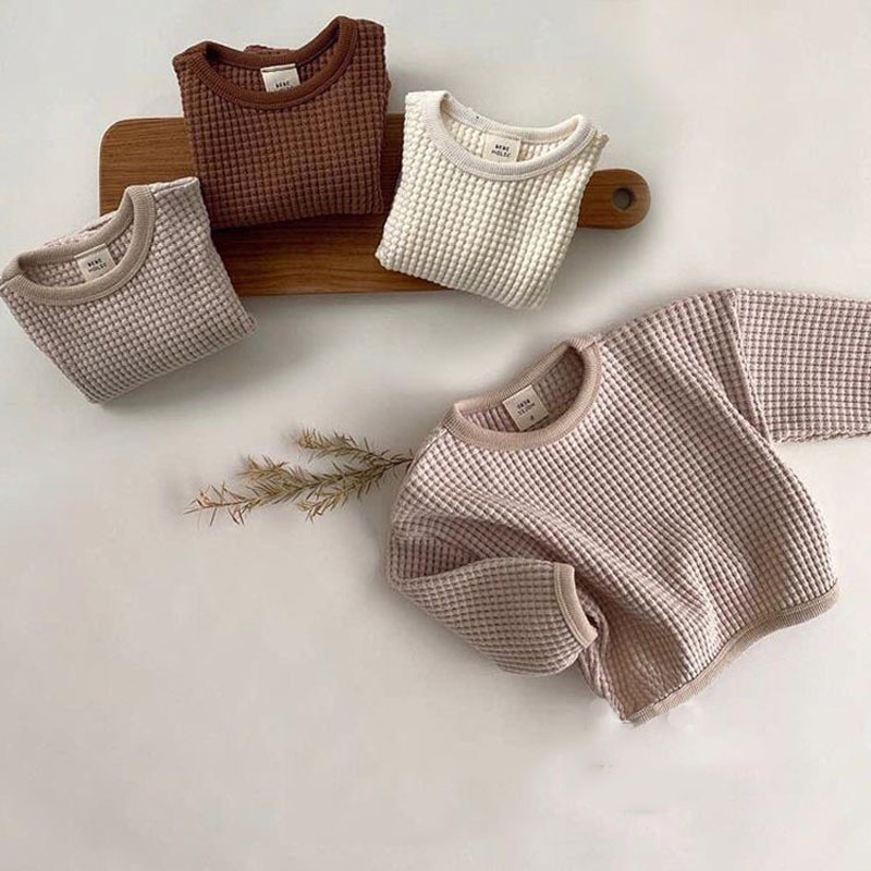 Áo sweater tay dài chất liệu dày dặn thời trang cho bé