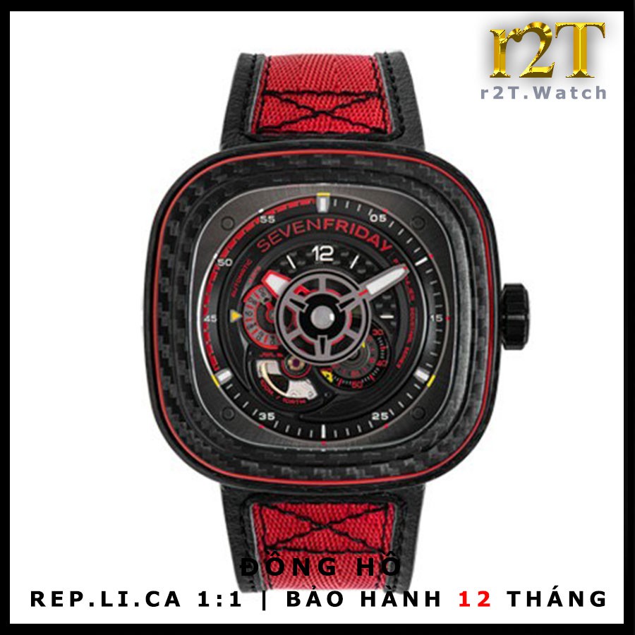 Đồng Hồ Nam SEVENFRIDAY Red Carbon Siêu Cấp Chống Nước - R2T Việt Nam