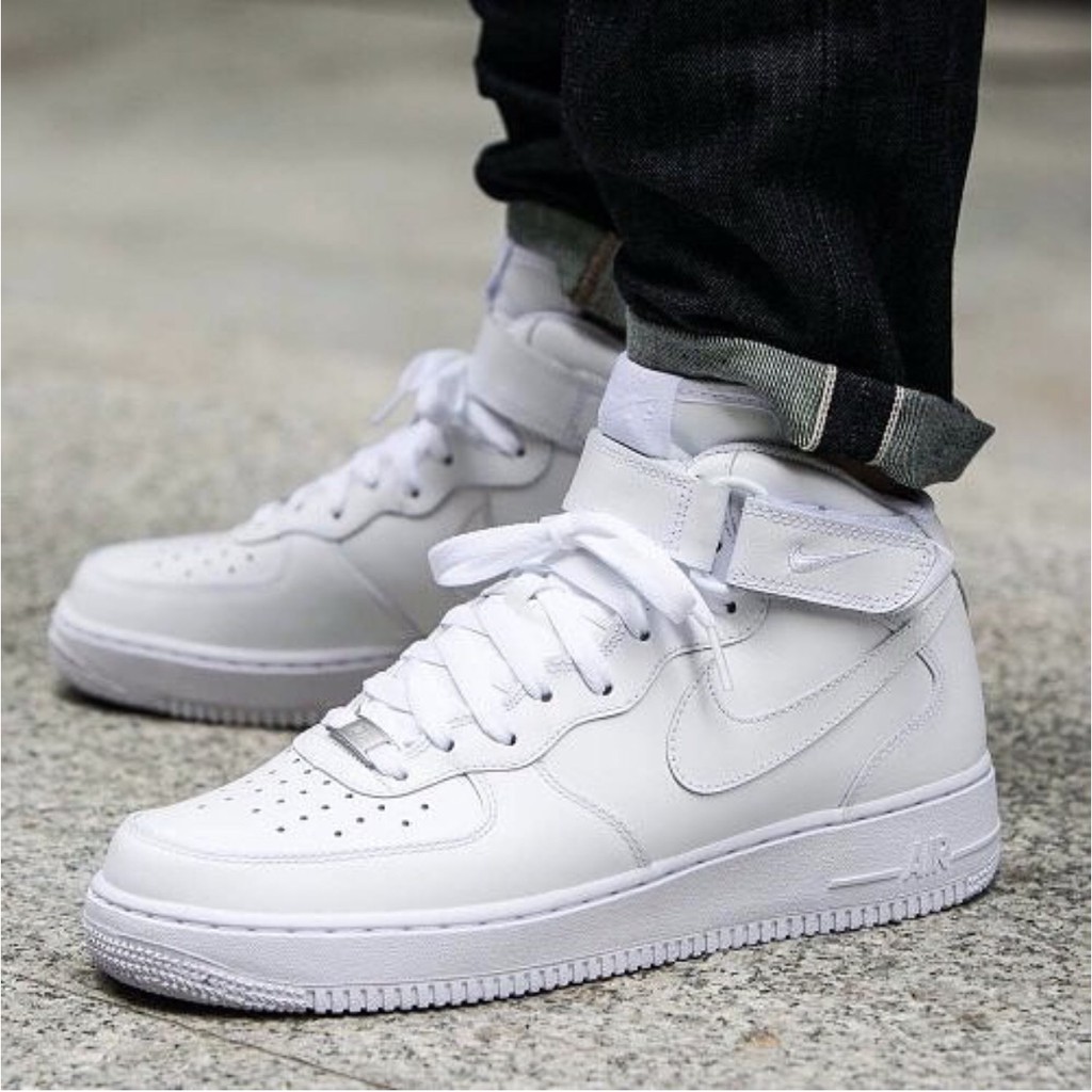 Giày Nike Air Force One Trắng Cao Cổ (fullbox + freeship) Cam kết chính hãng