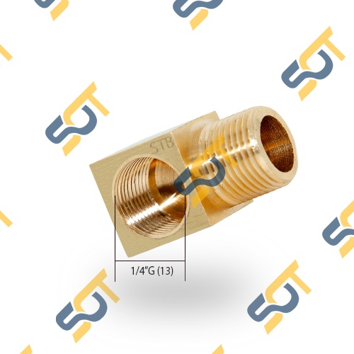 [CO NỐI REN] Cong ren trong 1/4 (13) DN8 ren ngoài tùy chọn, Cút điếu 90 độ - Đồng phay nguyên khối