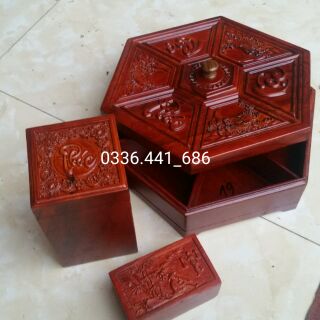 Combo họp mứt + hộp chè +hộp thuốc lào tặng hộp gương lược
