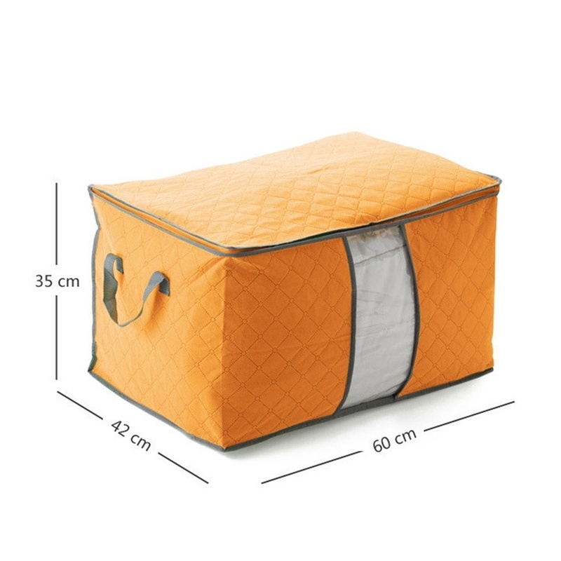 1 Túi Đựng Chăn Mền Chống Bụi Bằng Vải Không Dệt Cỡ Lớn 60x42x35cm Có Thể Gấp Gọn