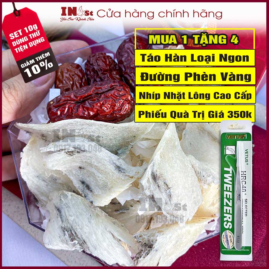 10g Chân Yên Thô Loại Vip Ít Lông Khánh Hòa -  Chân Yến Sào Thô Khánh Hòa INest