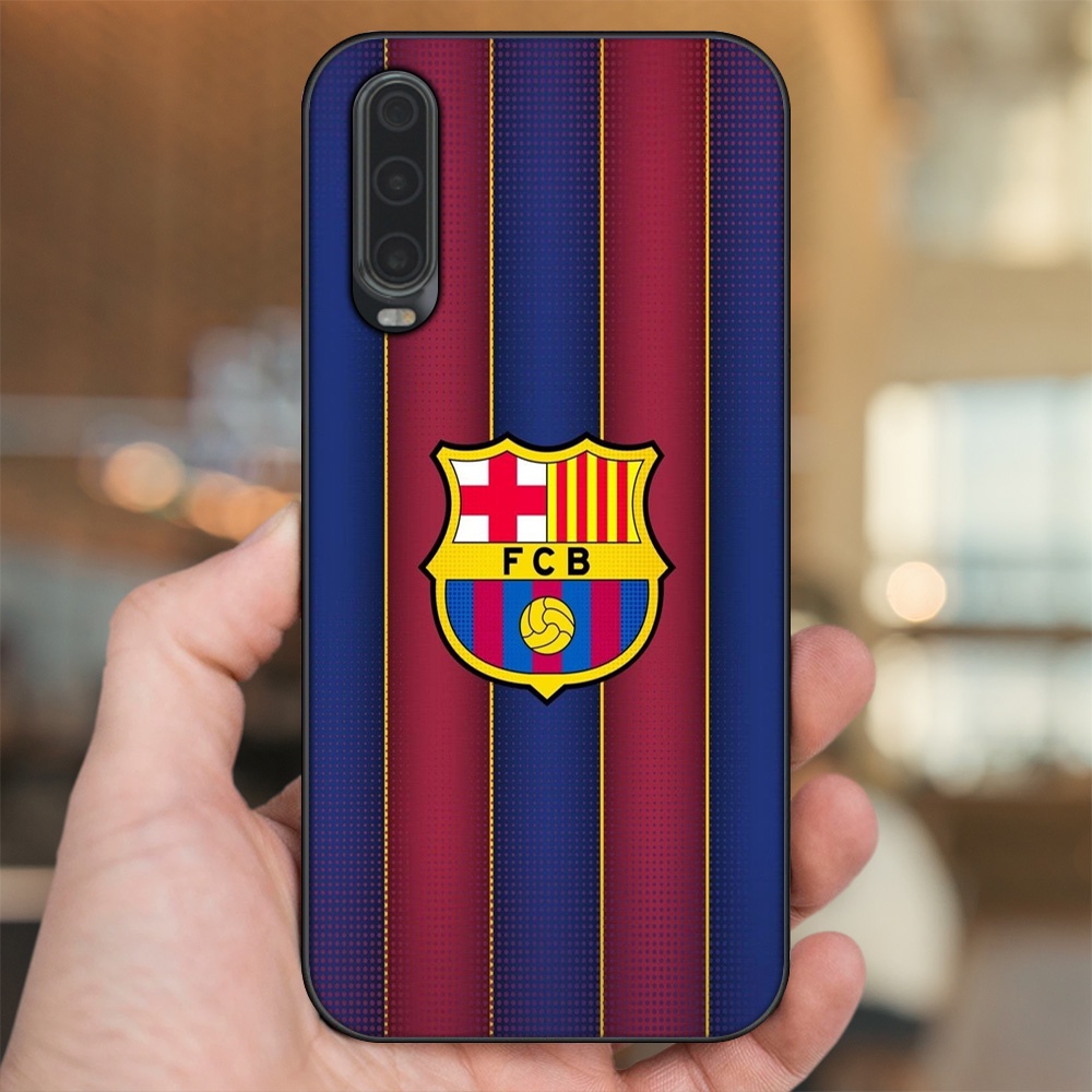Ốp lưng Huawei P30 viền đen in hình Barcelona Barca
