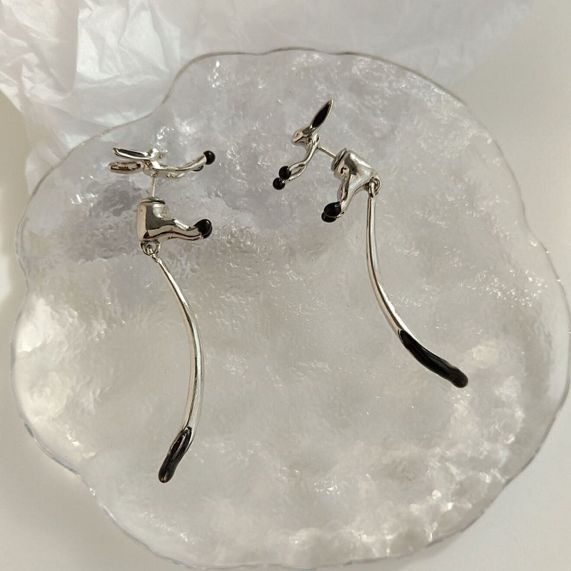 Khuyên Tai Hình Chú Cáo Nhỏ Xinh Phong Cách punk hip hop Cho Nữ