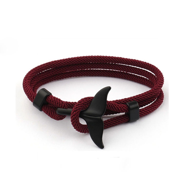 Vòng Tay Dây Bện Hai Khóa Cài Có Thể Điều Chỉnh Thời Trang Đơn Giản Cho Học Sinh