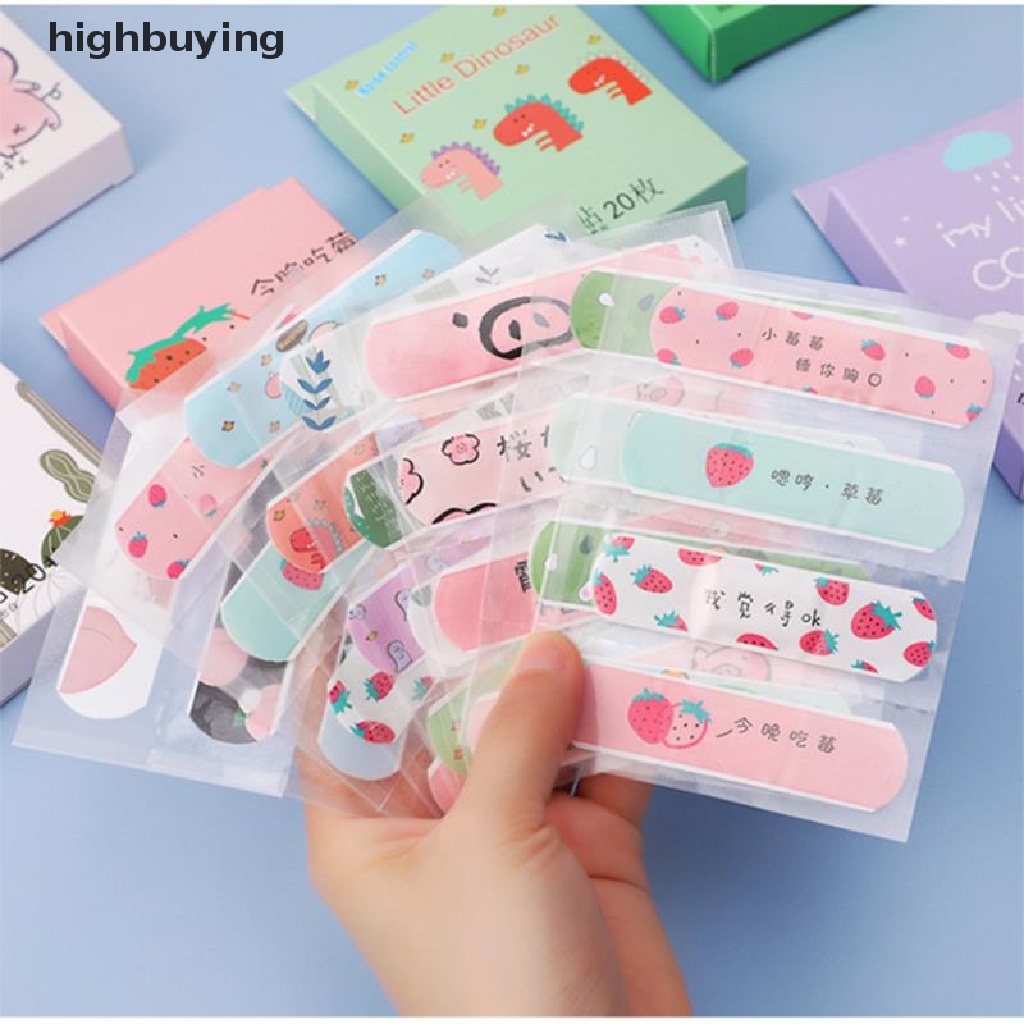 [Hàng mới về] Hộp 20 băng cá nhân chống thấm nước họa tiết hoạt hình