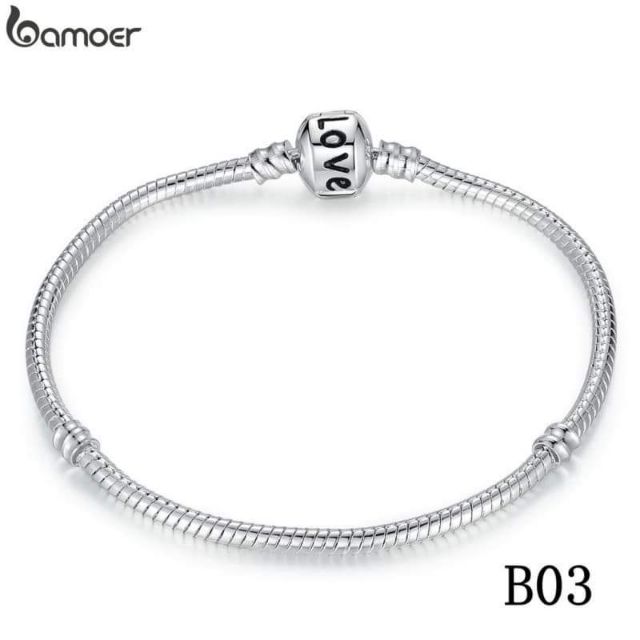 Vòng tay xi bạc nhiều lớp có thương hiệu uy tín dùng để mix charm