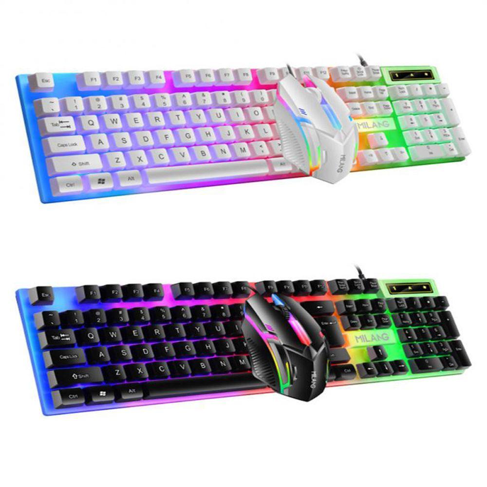Bàn Phím Có Dây USB Bằng ABS Chống Nước Có Đèn LED Nền Nhiều Màu 1000 DPI