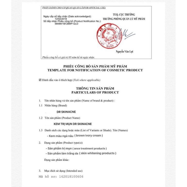 💖MẪU MỚI KEM TRẮNG💖 KEM GIẢM MỤN NGỪA THÂM 𝑫𝑹 𝑺𝑲𝑰𝑵𝑨𝑪𝑵𝑬 CHÍNH HÃNG