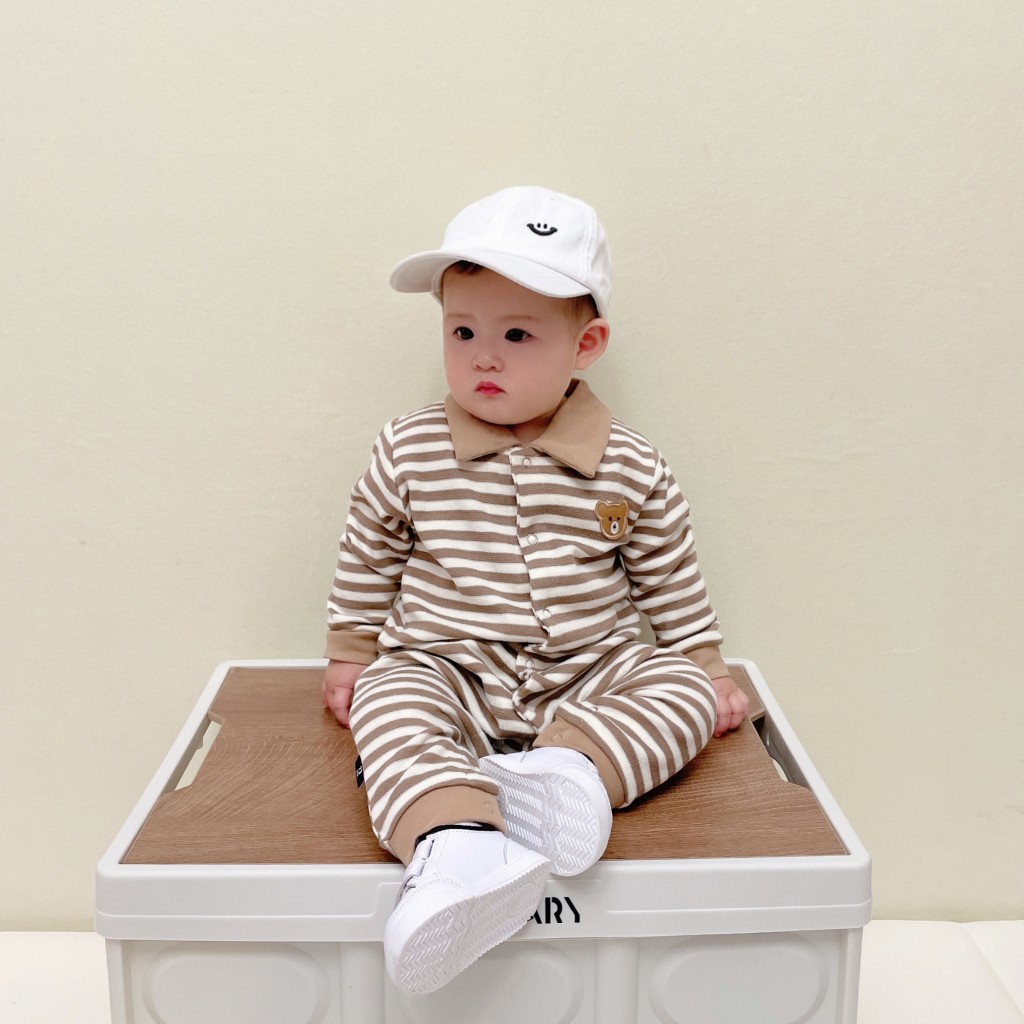 Áo Liền Quần Tay Dài Dành Cho Bé Trai Gái Sơ Sinh Từ 0-24 Tháng Tuổi