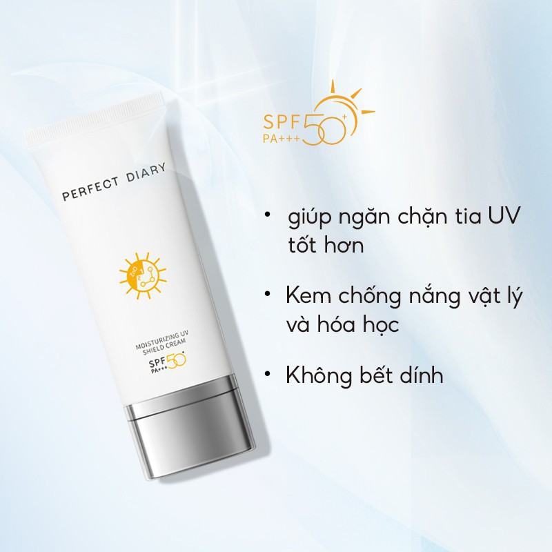 [CHÍNH HÃNG] Kem chống nắng PERFECT DIARY SPF50+ bảo vệ khỏi tia UV PA+++ dưỡng ẩm 60ml | BigBuy360 - bigbuy360.vn