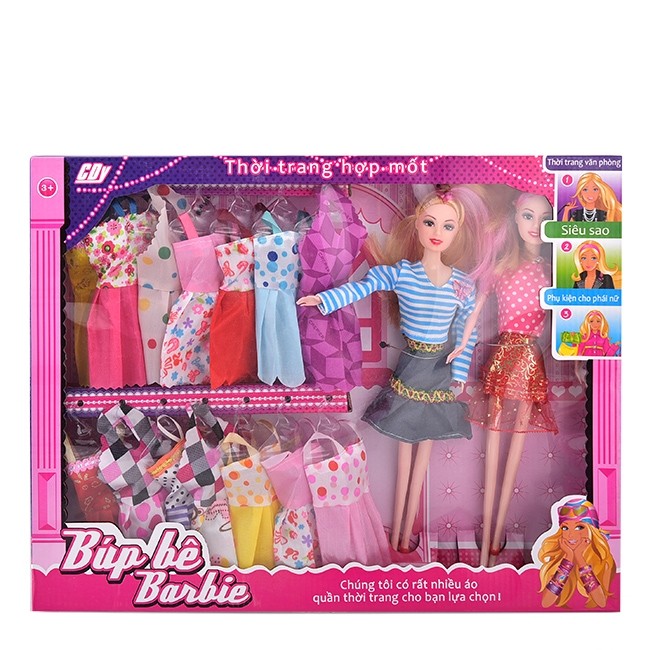 Bộ đồ chơi búp bê Barbie song sinh sưu tập thời trang | Shopee Việt Nam