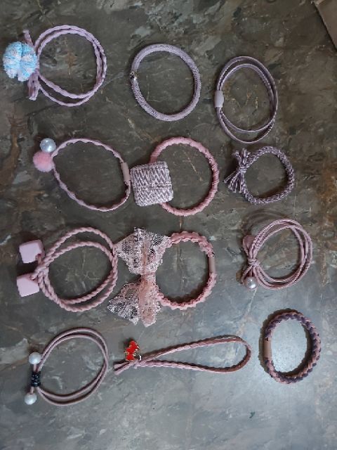 Hộp 12 dây buộc tóc hàn quốc mẫu mới