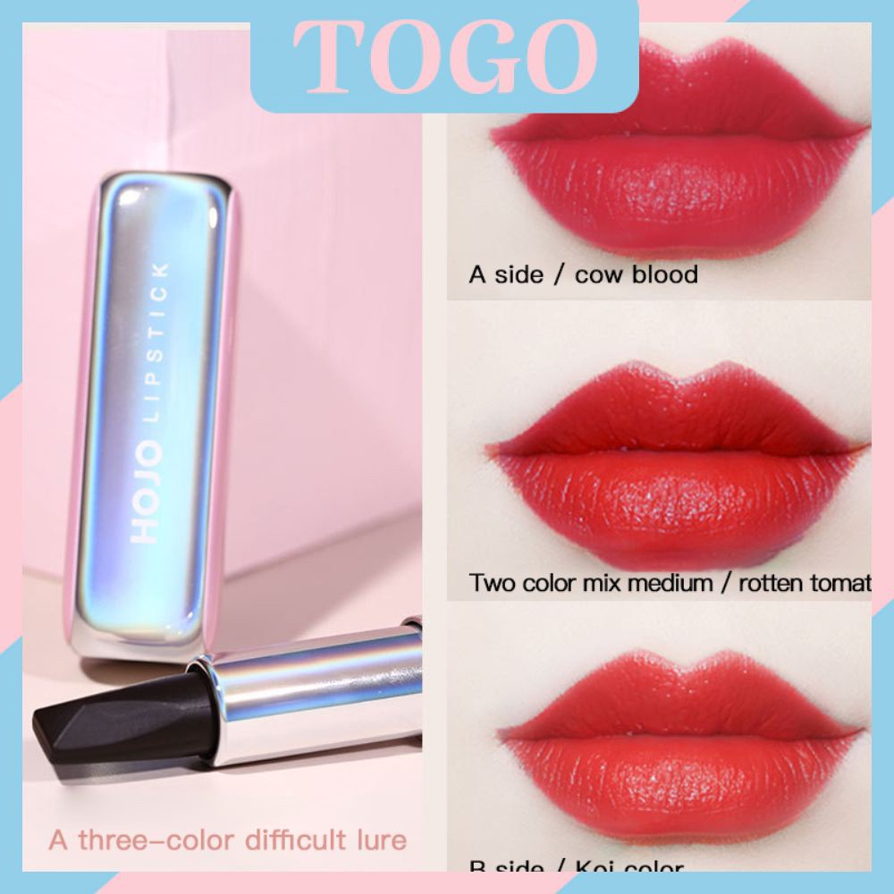 ☀☀☀ Hojo Sky Fantasy Three-Color Lipstick Silky Lip Full Color Waterproof Non-Stick Cup Easy to Color One Lipstick ☝☝☝