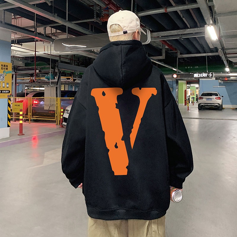 Áo Hoodie dài tay in chữ V thời trang cho nam size M-5XL