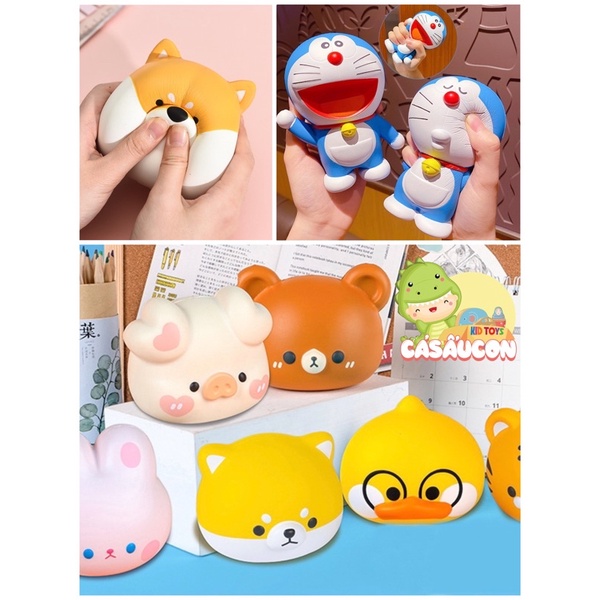 Squishy Chính Hãng Chậm Tăng Đồ Chơi Giảm Stress Squishi Toby và nhiều mẫu dễ thương