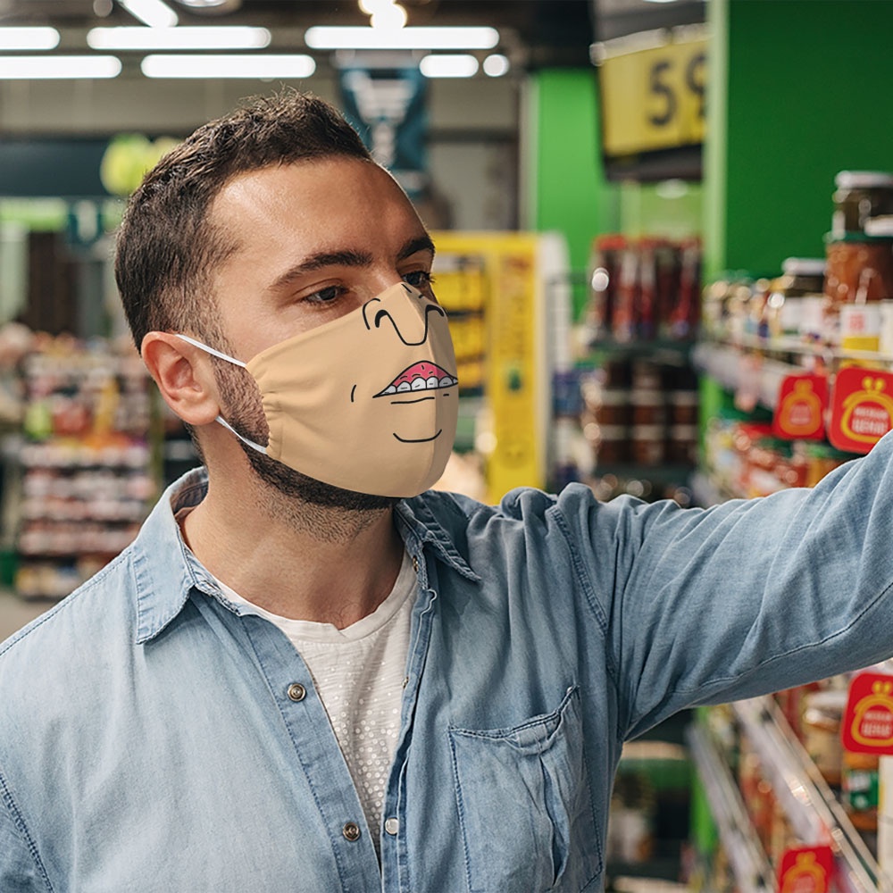 Khẩu trang thú cưng cute trẻ em hoạt hình cho bé dễ thương Hình Vẽ DRAWN CARTWELL ngăn bụi mịn chất liệu vải mềm chống g